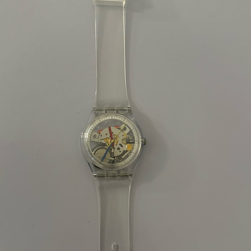 Swatch Clearly Gent Watch NWOT - Picture 2 of 3